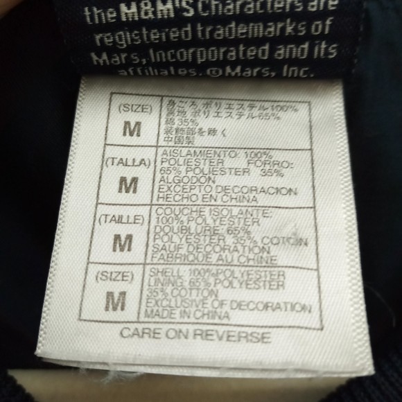 M & Ms World Blue Pullover in size Medium - Picture 9 of 9